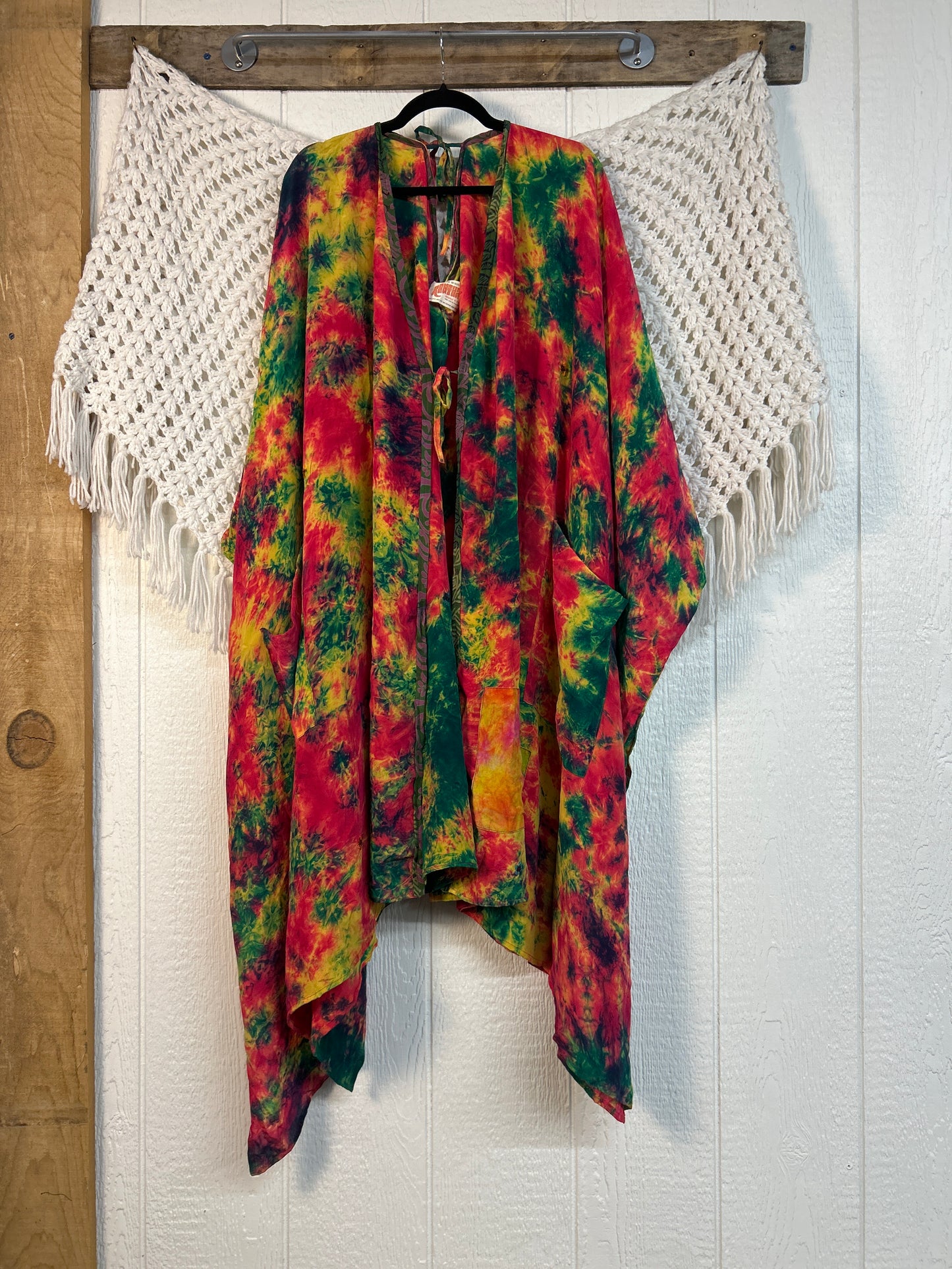 Crepe Sari Orchid Kimono 0626 159