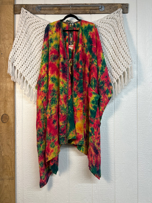 Crepe Sari Orchid Kimono 0626 159