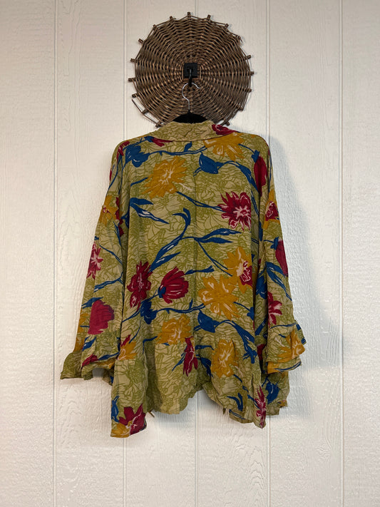 Crepe Sari Wild Rose Top 1026 078