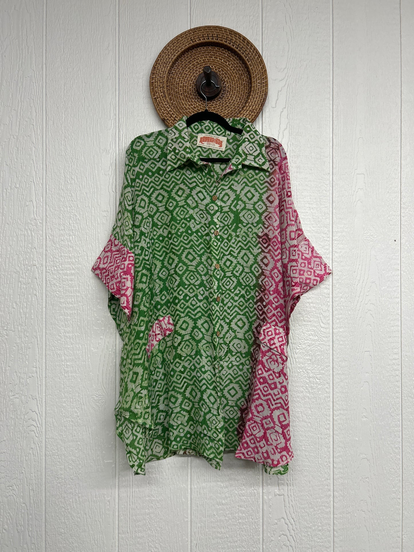 Crepe Sari Free To Be Button Down 0626 159