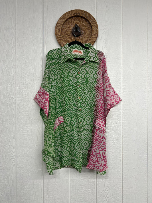 Crepe Sari Free To Be Button Down 0626 159