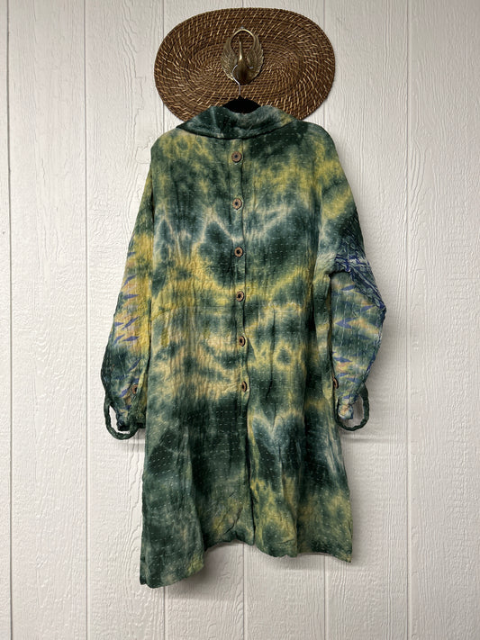 Aura Edit Koverlet Button Down Trench Coat 1026 019