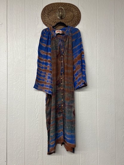 Crepe Sari Woodstock Duster Dress 0226 048