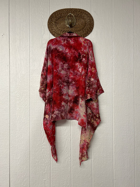 Crepe Sari Summer Nirvana Button Down 0626 159