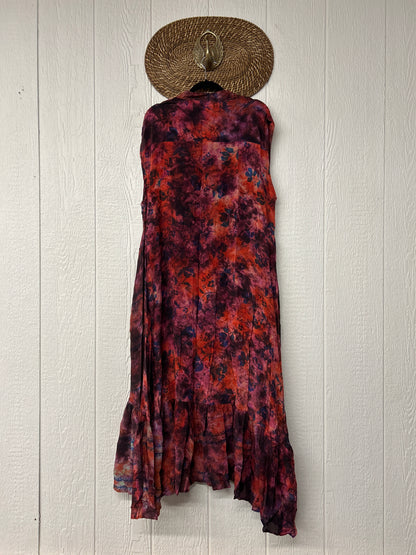 Crepe Sari Summer Dahlia Duster 0726 102