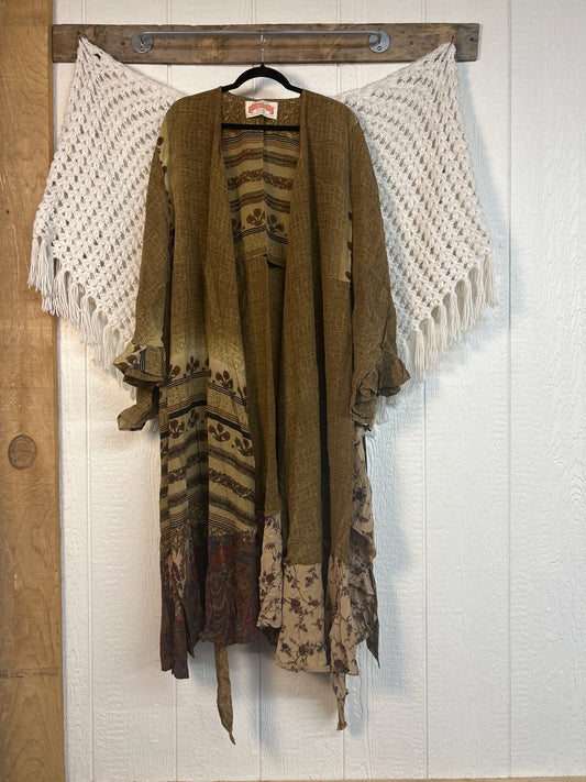 Crepe Sari Flourish Wrap Dress 0426 201