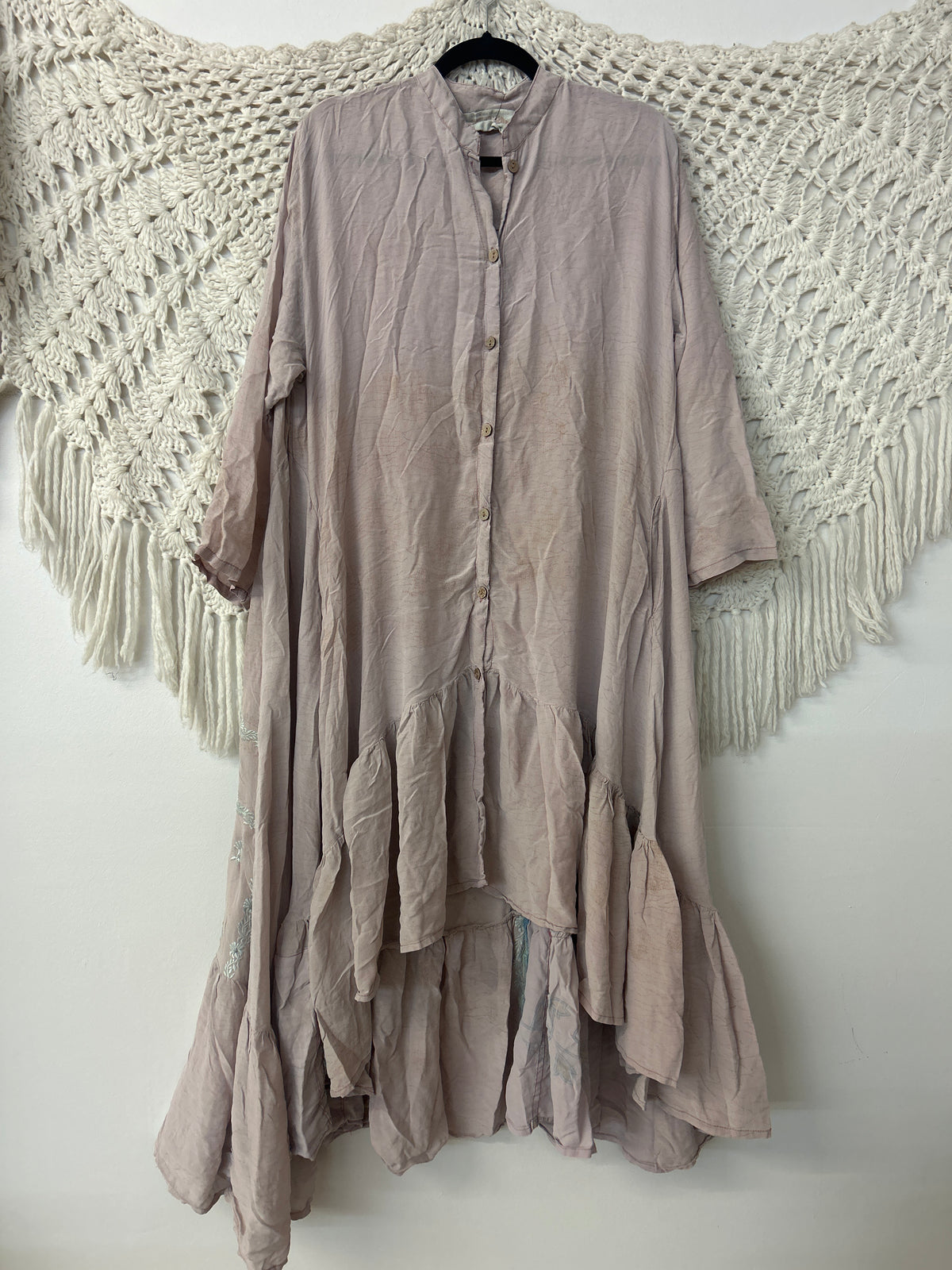 RETAIL Alchemi Crepe Sari Dahlia Duster Dress