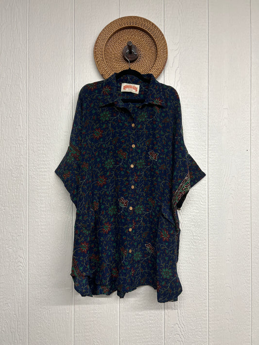 Crepe Sari Free To Be Button Down 0626 165