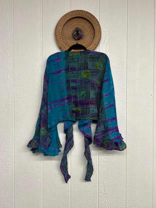 Crepe Sari Zeppelin Crop Shrug 0426 164