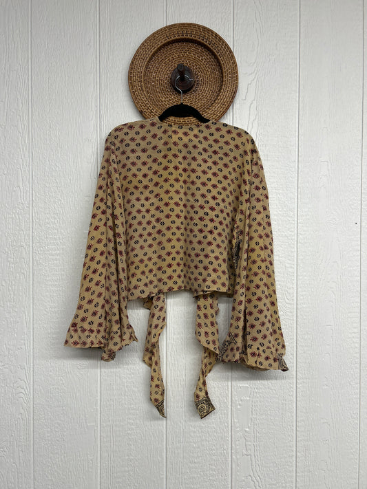 Crepe Sari Zeppelin Crop Shrug 0426 190