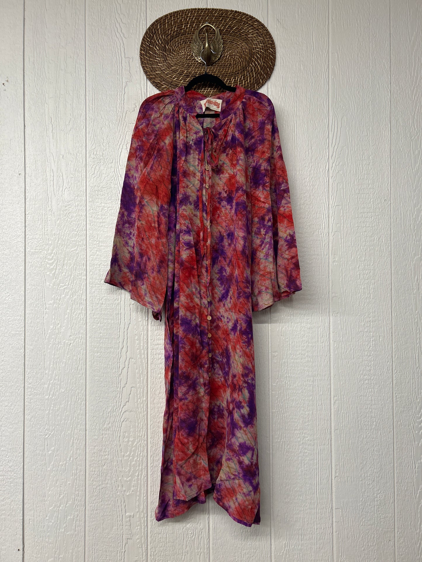 Crepe Sari Woodstock Duster Dress 0226 006