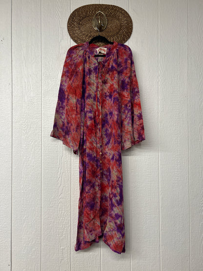 Crepe Sari Woodstock Duster Dress 0226 006