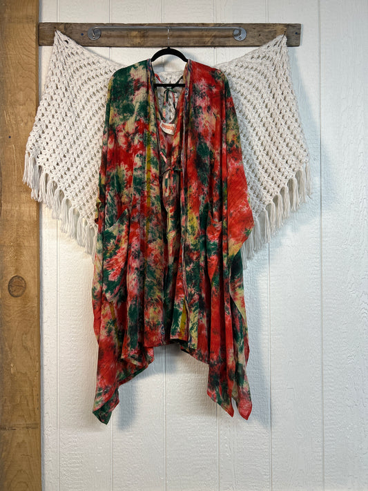 Crepe Sari Orchid Kimono 0626 260