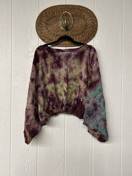 Crepe Sari Luna Crop Top 0526 003