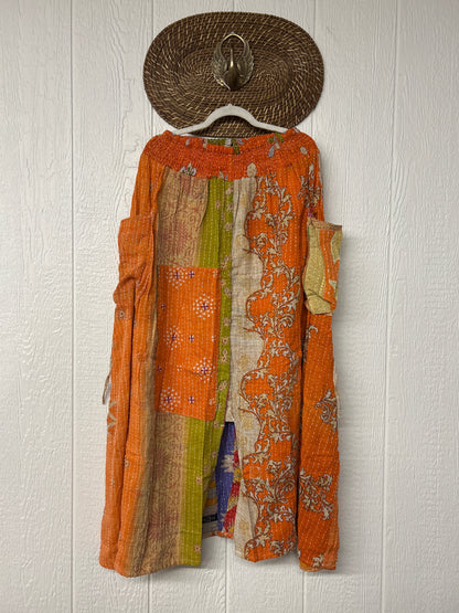 Pareo Kantha Butterfly Cargo Skirt 0426 028