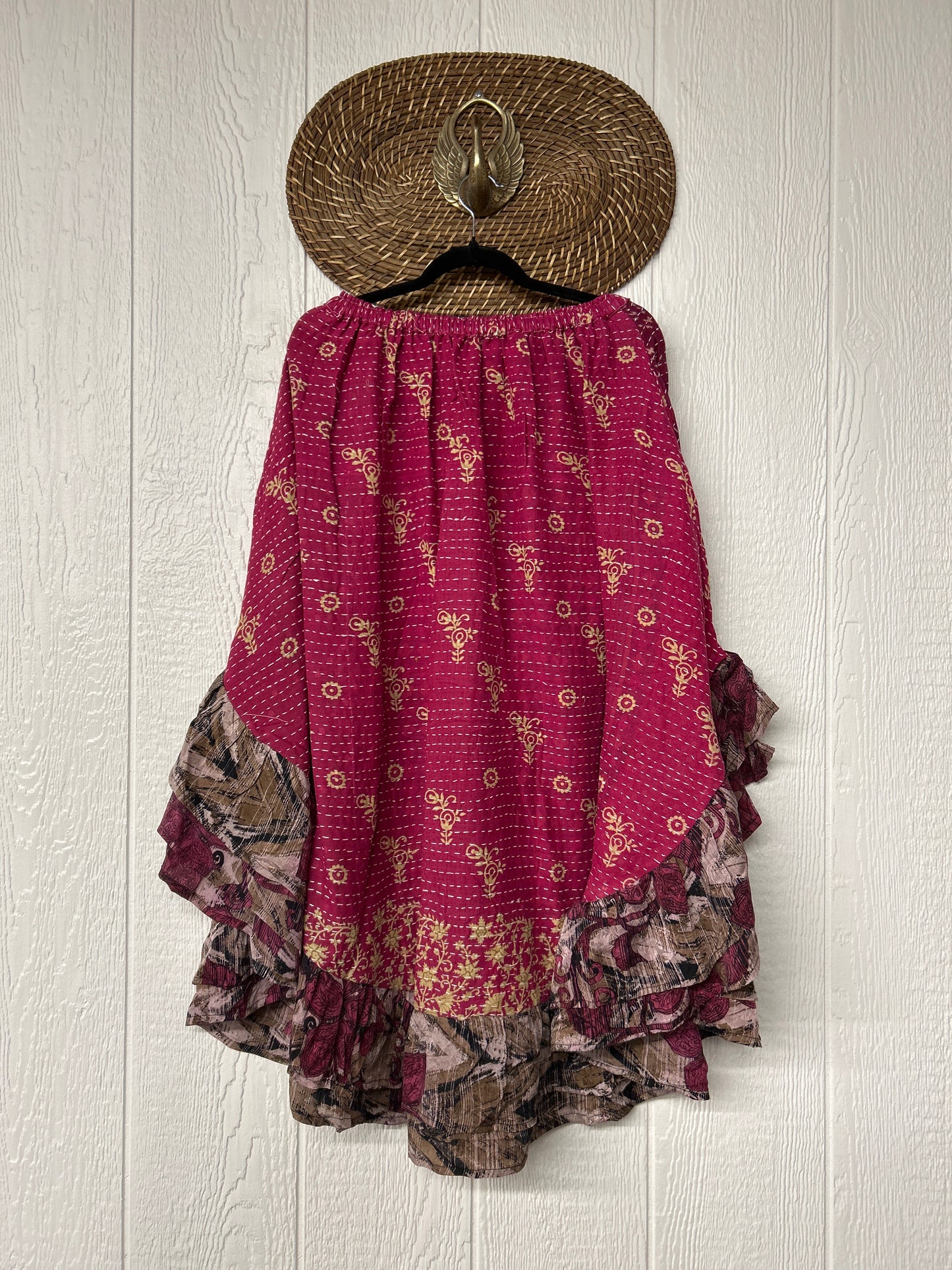 Pareo Kantha Wild Rose Skirt 0426 087