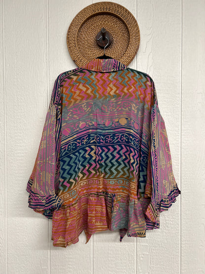 Crepe Sari Wild Rose Top 1225 009