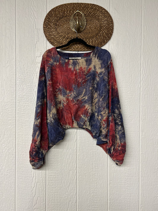 Crepe Sari Luna Crop Top 0126 159