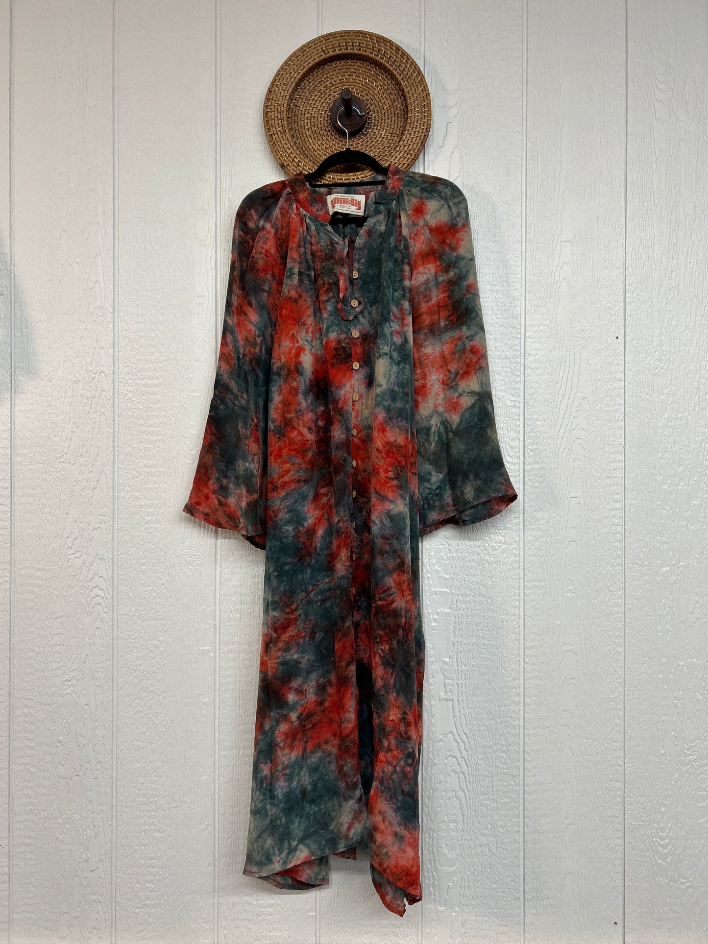 Crepe Sari Woodstock Duster Dress 0226 189