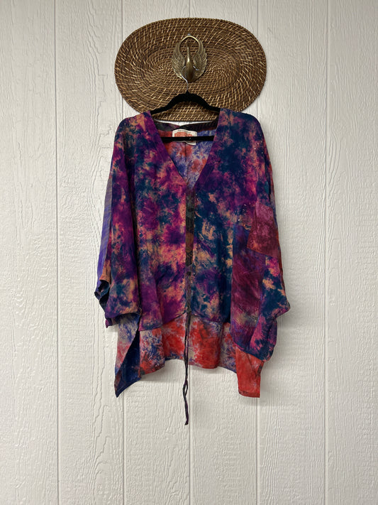 Crepe Sari Hi Lo Butterfly Top 0726 149