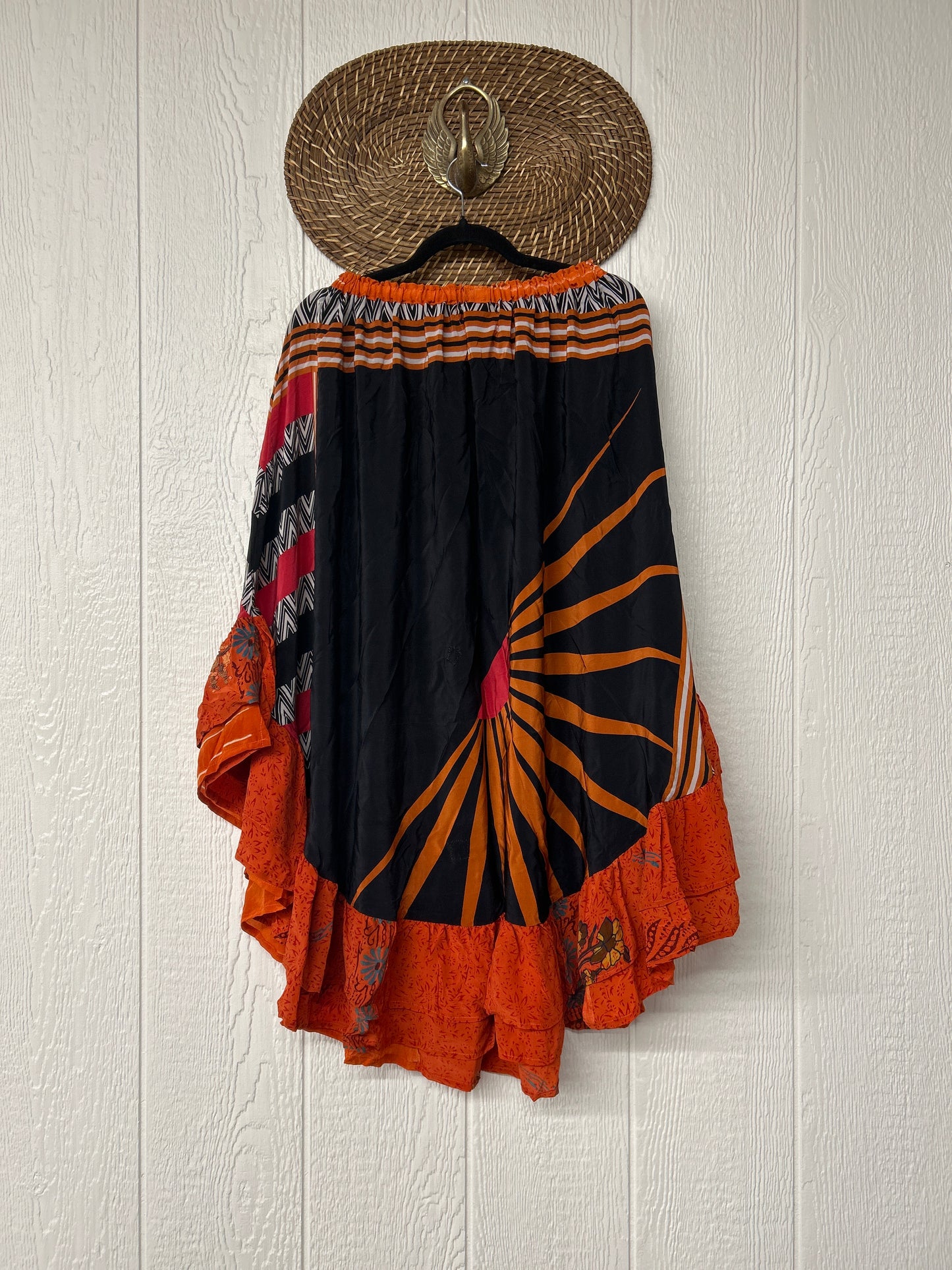 Crepe Wild Rose Skirt 1025 039