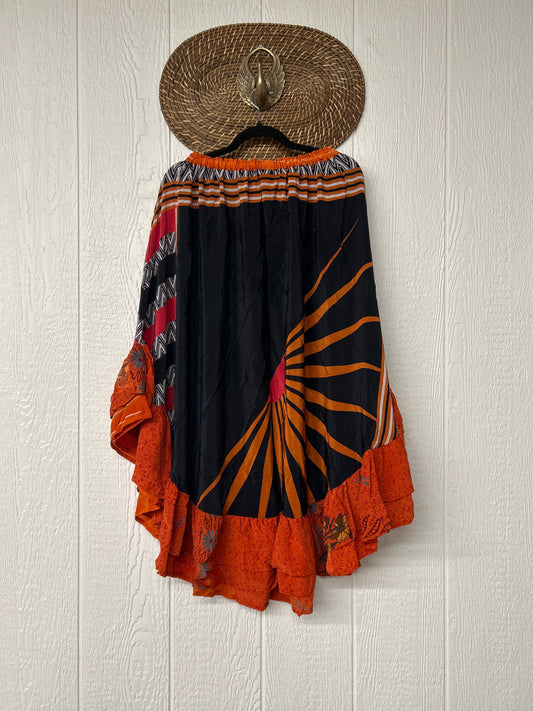 Crepe Wild Rose Skirt 1025 039