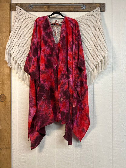 Crepe Sari Orchid Kimono 0626 186