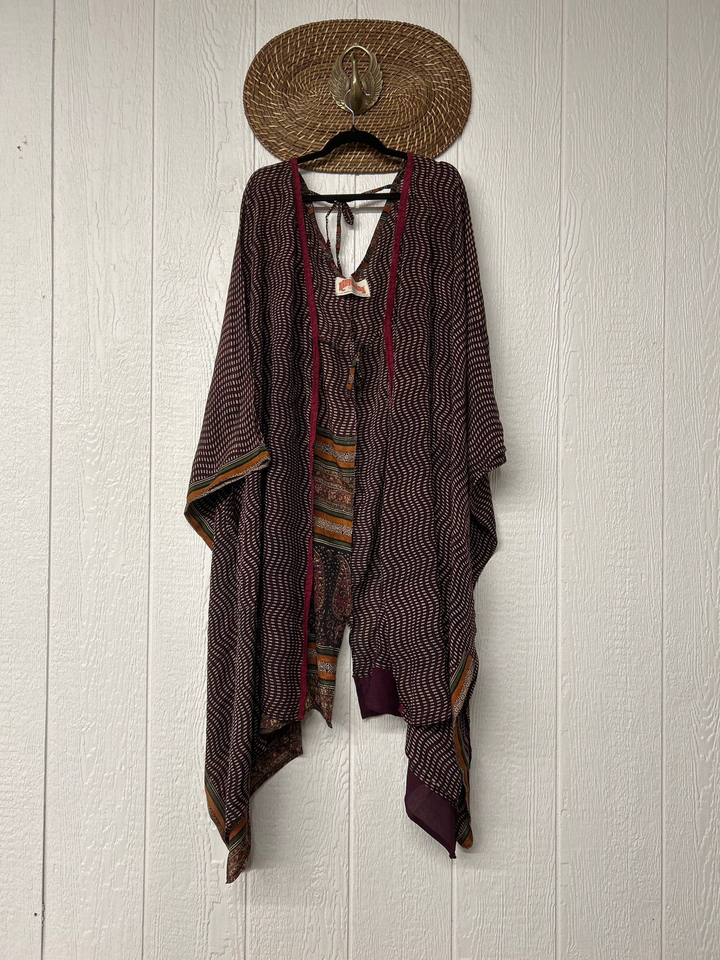 Crepe Sari Orchid Kimono 0626 015