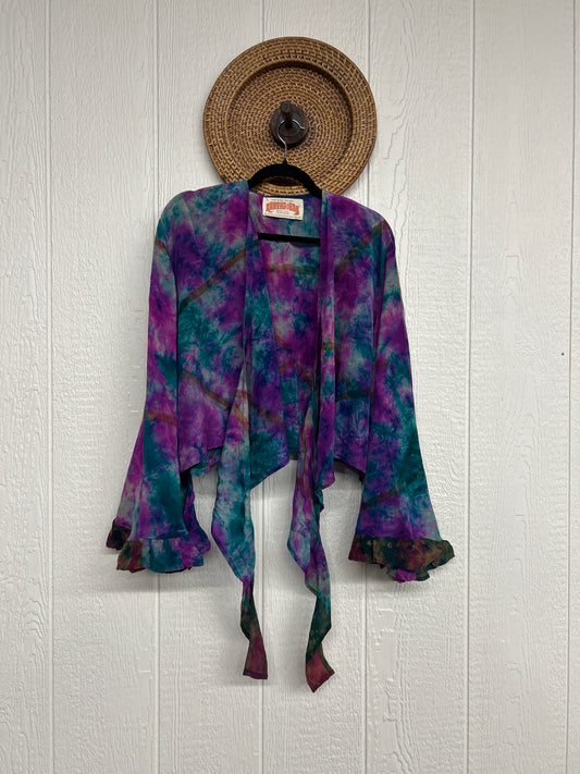 Crepe Sari Zeppelin Crop Shrug 0426 149