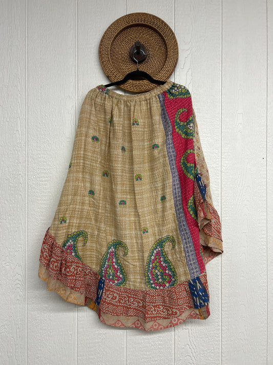 Pareo Kantha Wild Rose Skirt 0426 123