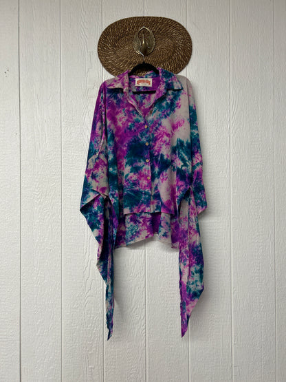 Crepe Sari Summer Nirvana Button Down 0626 053