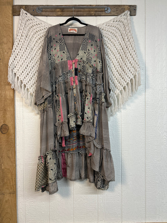 Rasgulla Sari Rhiannon Kimono 0826 130