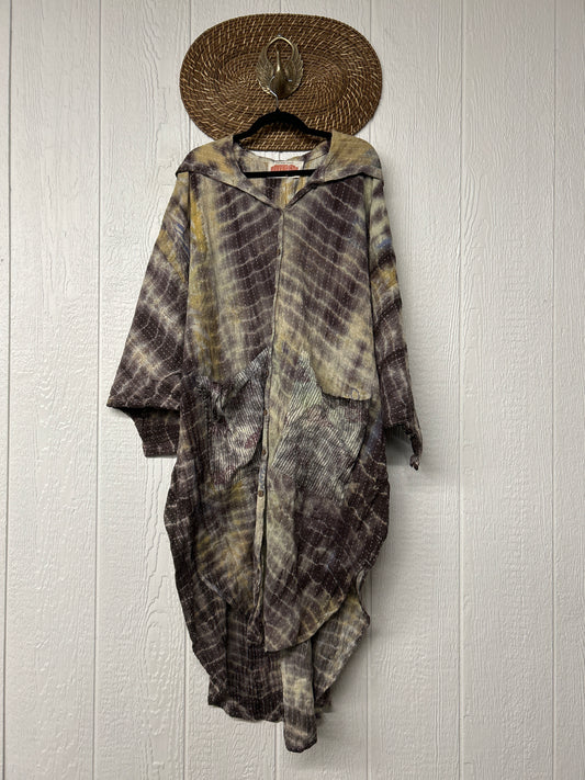 Pareo Kantha Poetic Hoodie Maxi 0526 004