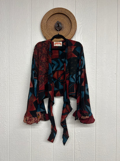 RETAIL Crepe Sari Zeppelin Crop Shrug 0426 218