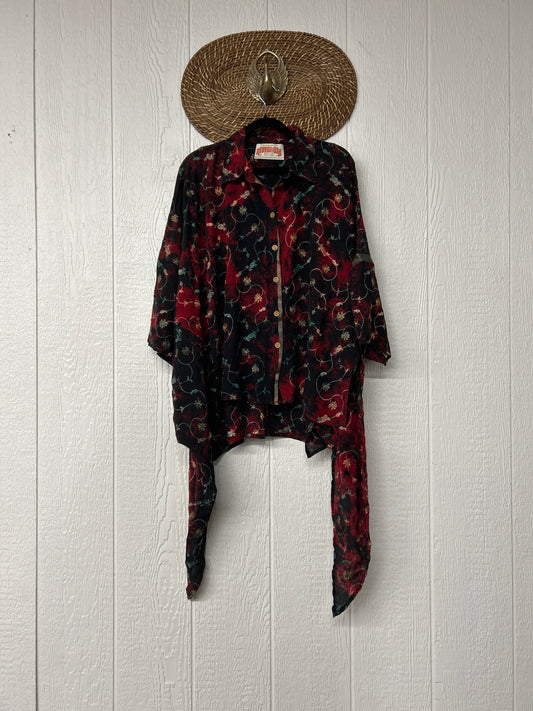 Crepe Sari Summer Nirvana Button Down 0626 170