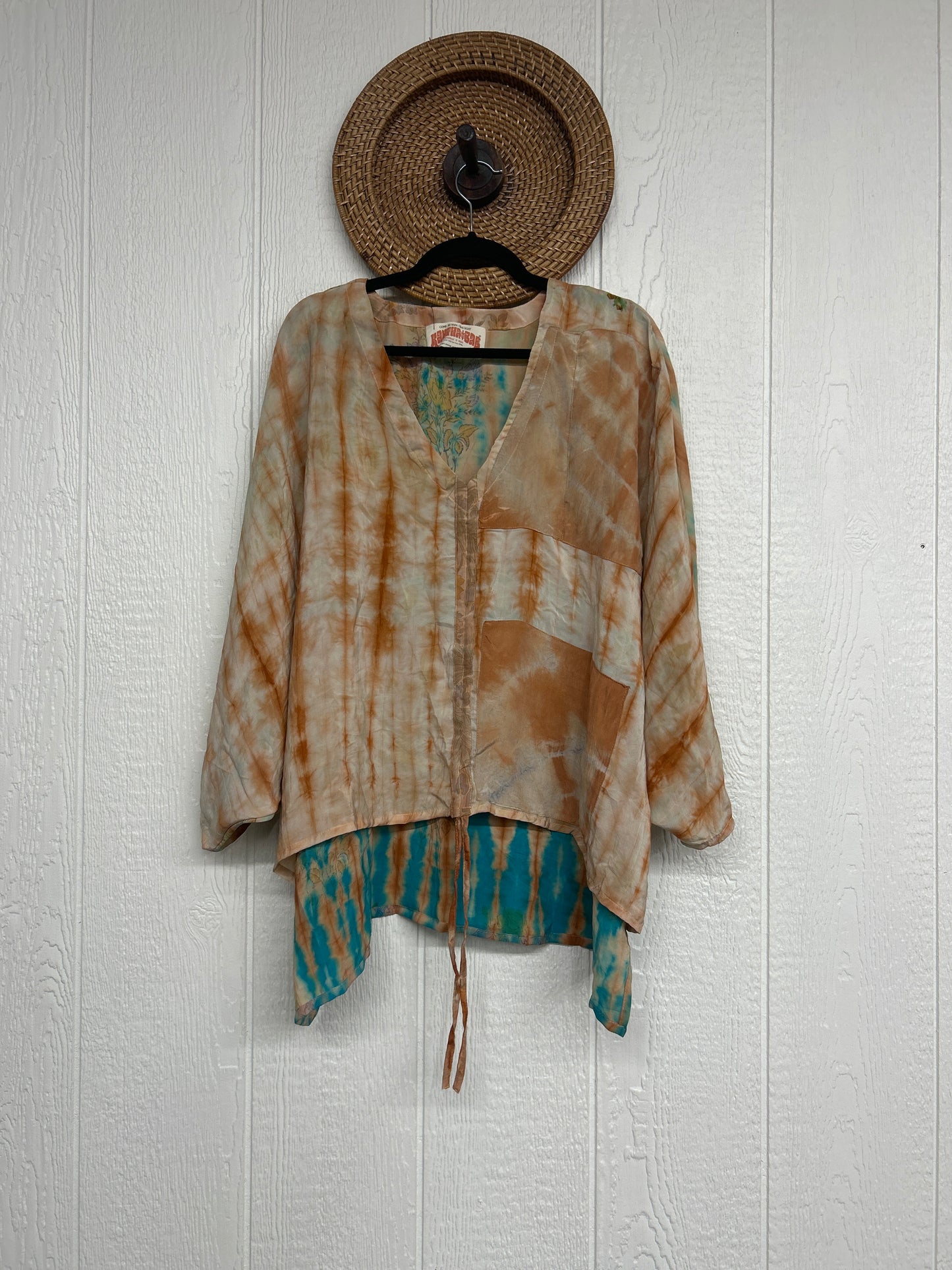 Crepe Sari Hi Lo Butterfly Top 0726 129