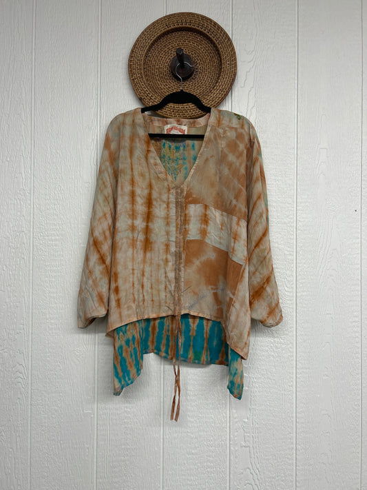 Crepe Sari Hi Lo Butterfly Top 0726 129