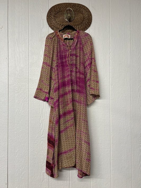 Crepe Sari Woodstock Duster Dress 0226 046