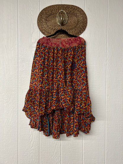 Crepe Sari Dahlia Skirt 1026 022