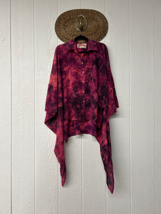 Crepe Sari Summer Nirvana Button Down 0626 063