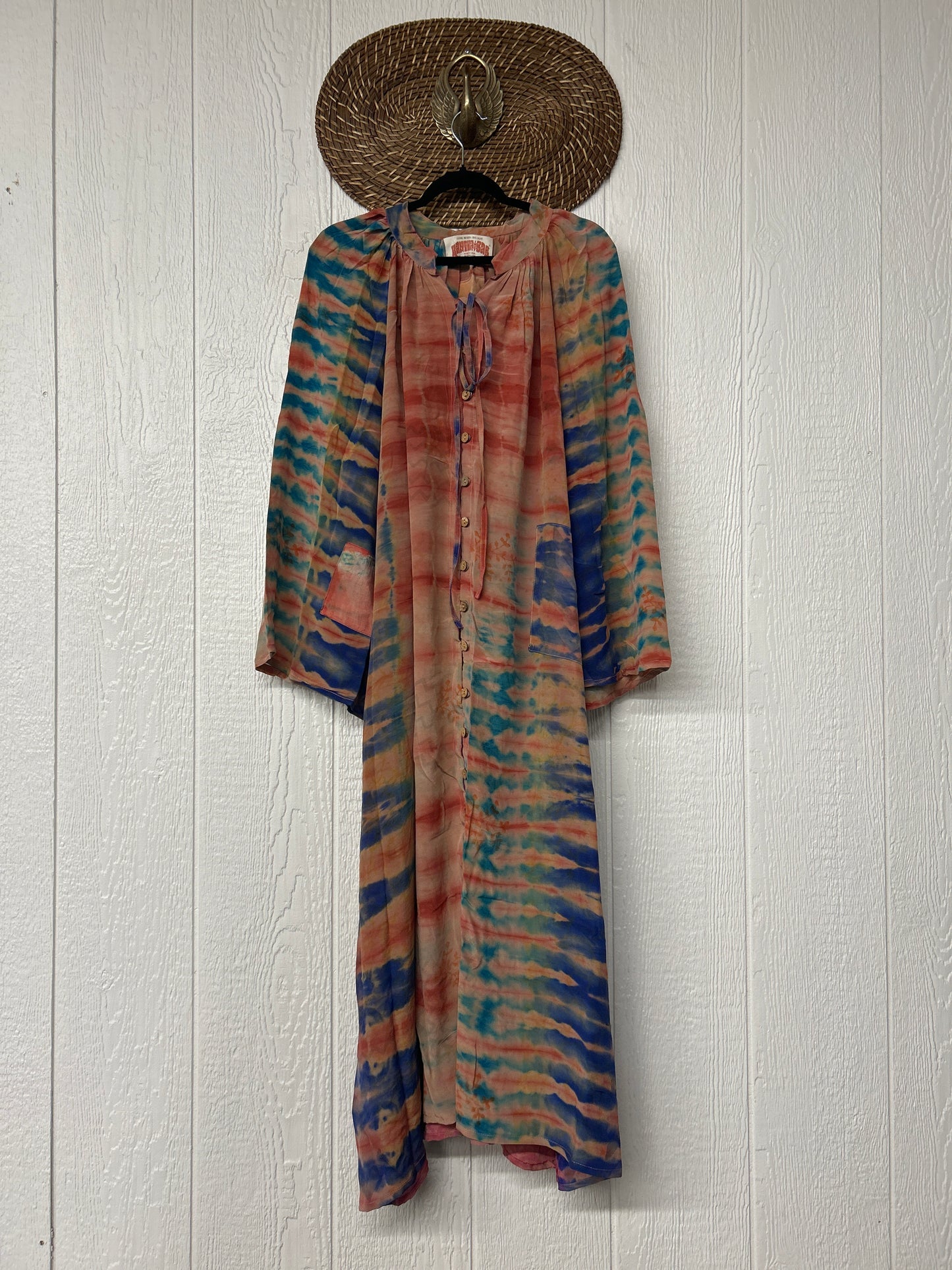 Crepe Sari Woodstock Duster Dress 0226 011