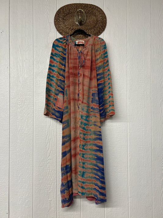 Crepe Sari Woodstock Duster Dress 0226 011