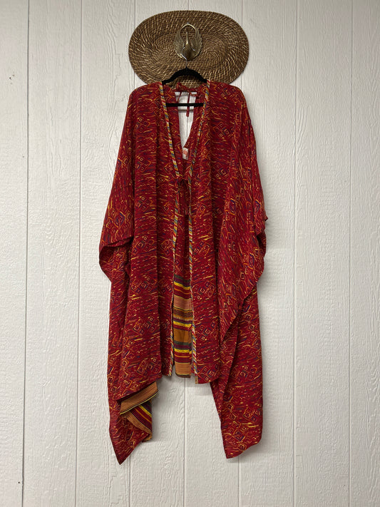 Crepe Sari Orchid Kimono 0626 008
