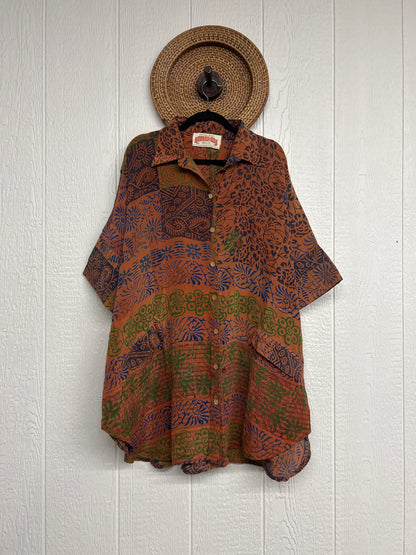Crepe Sari Free To Be Button Down 0626 249
