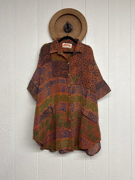 Crepe Sari Free To Be Button Down 0626 249