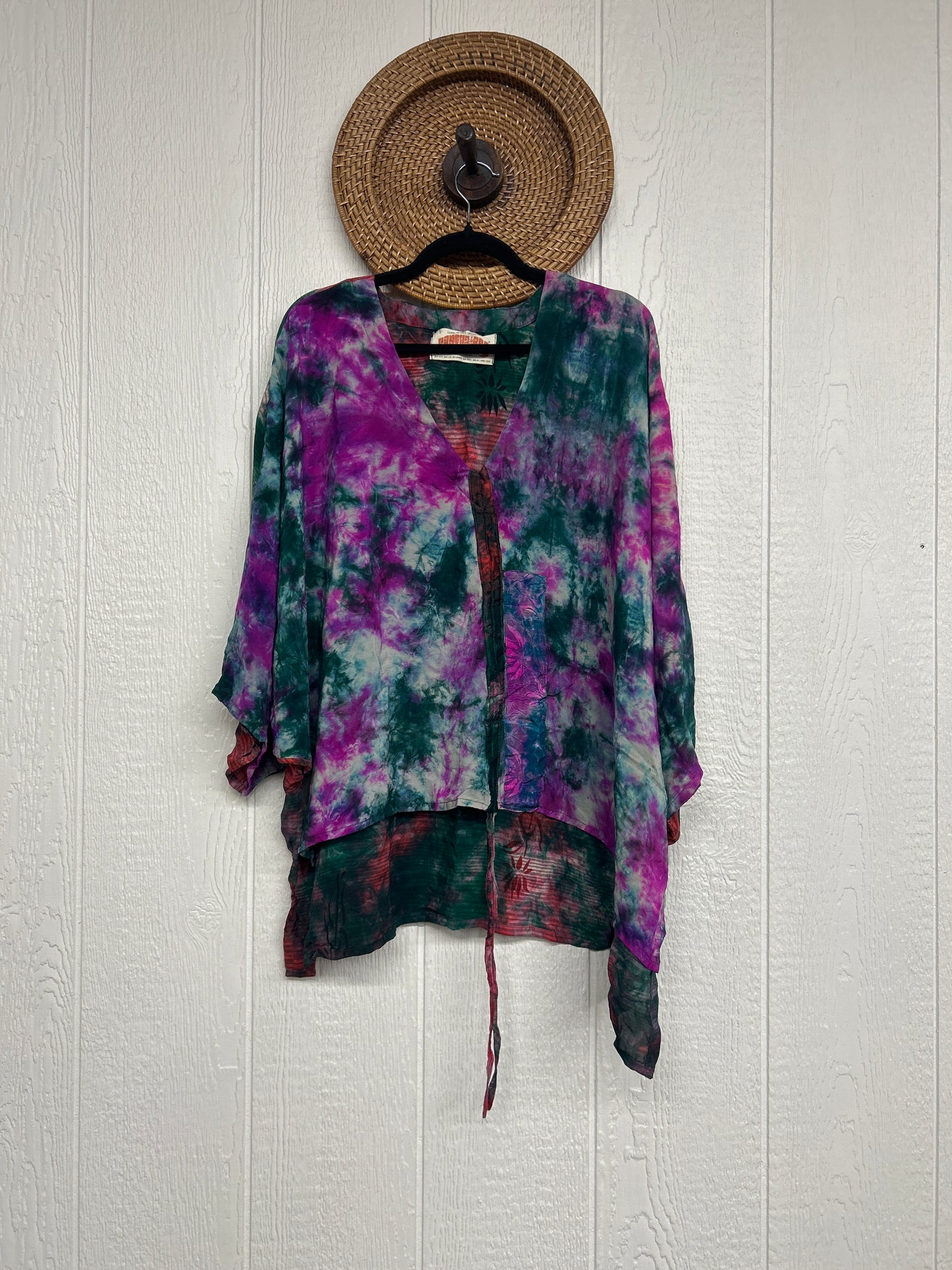Crepe Sari Hi Lo Butterfly Top 0726 021