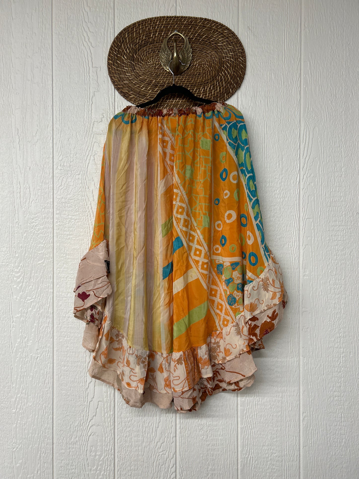 Crepe Wild Rose Skirt 1025 002