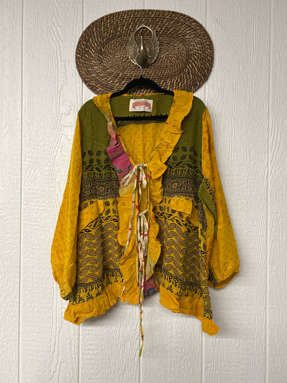 Crepe Sari Ruffle Daisy Blouse 0526 019
