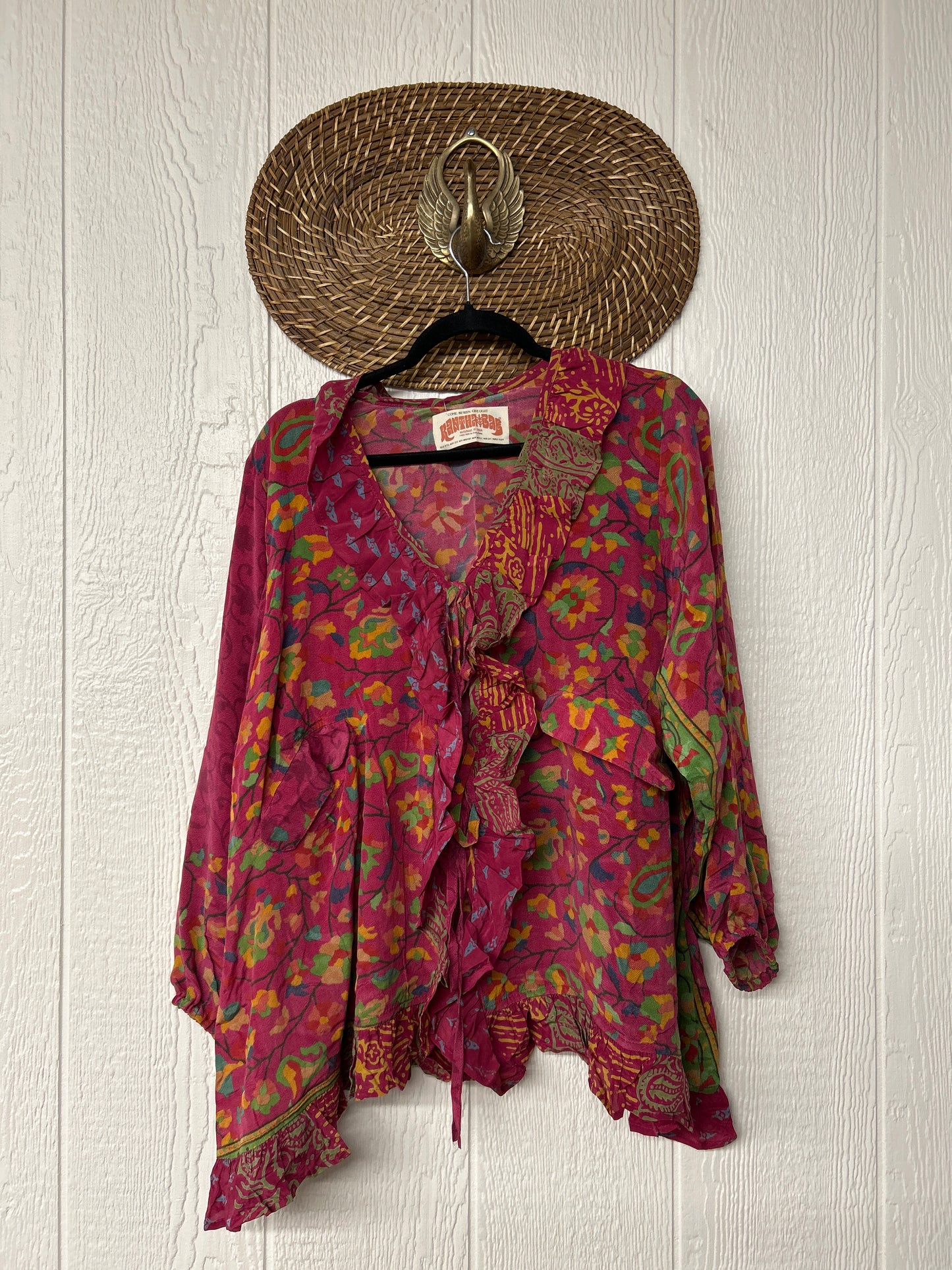 Crepe Sari Ruffle Daisy Blouse 0226 014