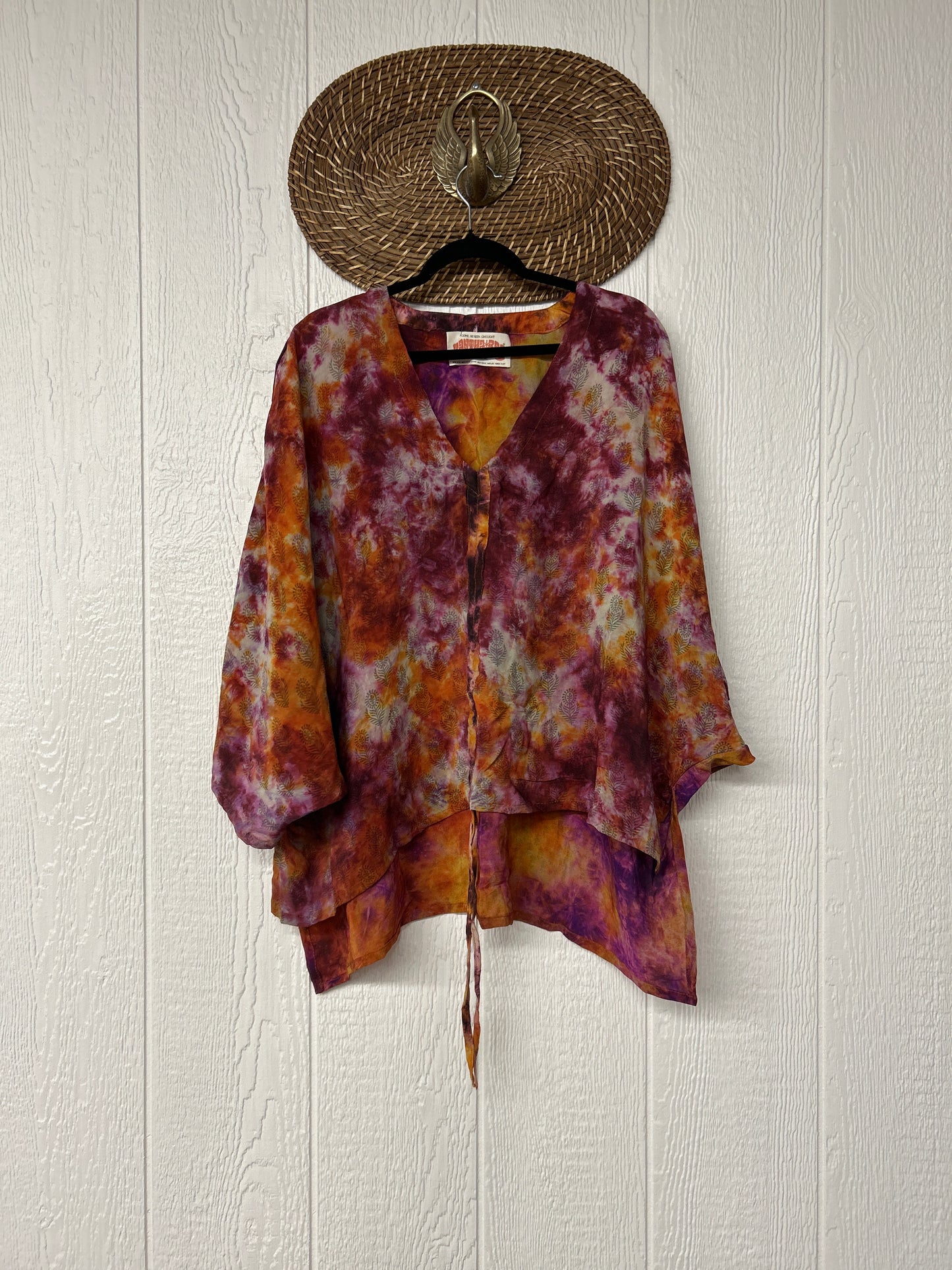 Crepe Sari Hi Lo Butterfly Top 0726 258